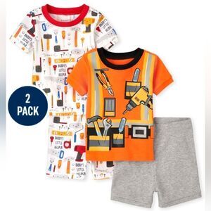 New The Children's Place Unisex Construction Snug Fit 2 Pack Cotton Pajamas‎